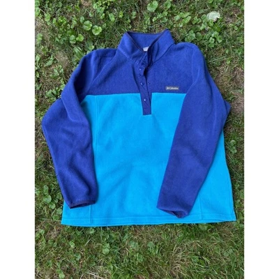 Pullover polar Columbia para hombre azul turquesa exterior Top XL Foto 1 de 4