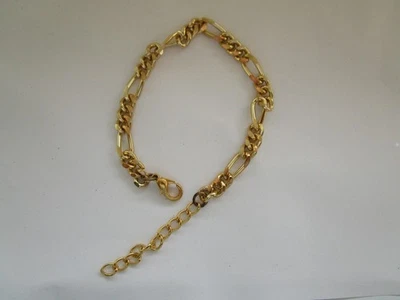 MASSIVE ARMKETTE ARMBAND GOLDFARBEN AUS METALL  CA. 17 CM  BREITE CA. 0,8 CM - Bild 1 von 2