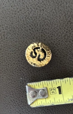 St. John New  Replacement buttons Gold Black Logo 3/4” shank  - Image 1 of 2