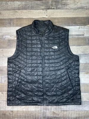 The North Face Quilted Vest Thermoball Eco Mens XXL Black Full Zip Insulated - Image 1 of 4
