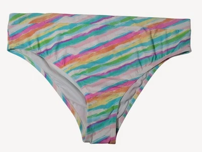 Xhilaration Mujer Arco Iris Pierna Alta Cintura Alta Natación Parte Inferior 3X Nuevo Con Etiquetas Foto 1 de 4