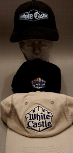 NWOT Vtg Lot Of 3 OSFA White Castle Logo Collector Hats Caps NOS - Picture 1 of 11