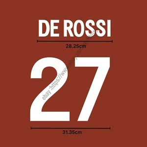 2002 AS Roma Home Name Set – De Rossi #27 (Heat Transfer PU Patch) Custom Print - Picture 1 of 2
