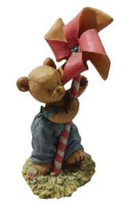 Figura de oso de peluche con molinete The O'Bear Family 5" de alto 1996 Benjamin - Imagen 1 de 7