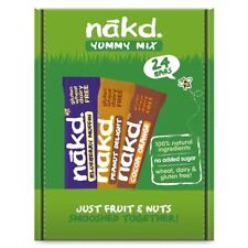 Nakd Yummy Mix Raw Fruit & Nut Snack Bars Gluten Free Variety Pack of 24 x 35g