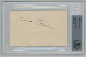 Vintage Harmon Killebrew Signed Index Card Slabbed by Beckett Auth. - Picture 1 of 2
