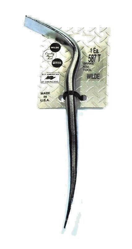 WILDE TOOL Brake Adjustment Tool Curved Adjuster 8 inch Cobalt USA 587T Foto 1 de 1