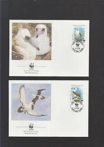 Christmas Island 1990 WWF sea birds "Abbott's Booby" on 4 beautiful FDC - Picture 1 of 2