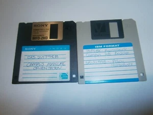 2x UNTESTED 3.5" FLOPPY DISKS - SONY VERBATIM ETC. - FREE POST - Photo 1/1