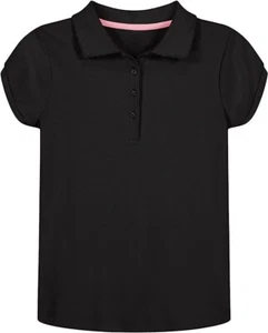 Girls Nautica  Black  Polo Shirt Sz M 8-10 - Picture 1 of 6