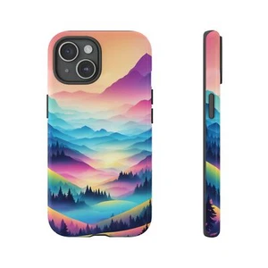 Neon Mountain Range Phone Case for iPhone, Samsung Galaxy, Google Pixel - Picture 1 of 111