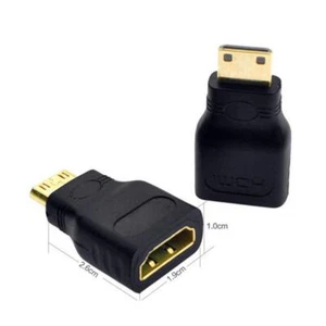 Mini HDMI Male to Standard HDMI Female Adapter Gold Plated HDTV 4K 1080p - Bild 1 von 12