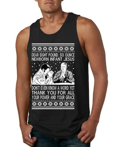 Camiseta sin mangas 8 libras 6 onzas Baby Jesus Shake and Hornear para hombre - Imagen 1 de 9