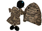 BAB Military Clothes-Shirt, Shorts, Hat, Boots, & Pop-Up Tent Included