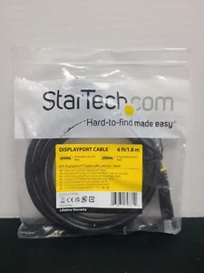 NEW 6 ft/1.8m StarTech DisplayPort to DisplayPort Computer Video Cable - Picture 1 of 4