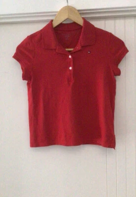 GIRLS TOMMY HILFIGER RED POLO TEE SIZE 12 - Image 1 of 4