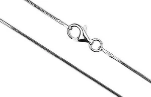 925 Sterling Silver RHODIUM Plated 1.0mm Box Snake DC Chain Necklace ITALY 24" - Picture 1 of 3