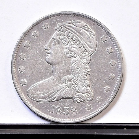 1838 Bust Half Dollar - AU Details (#43099) Cover