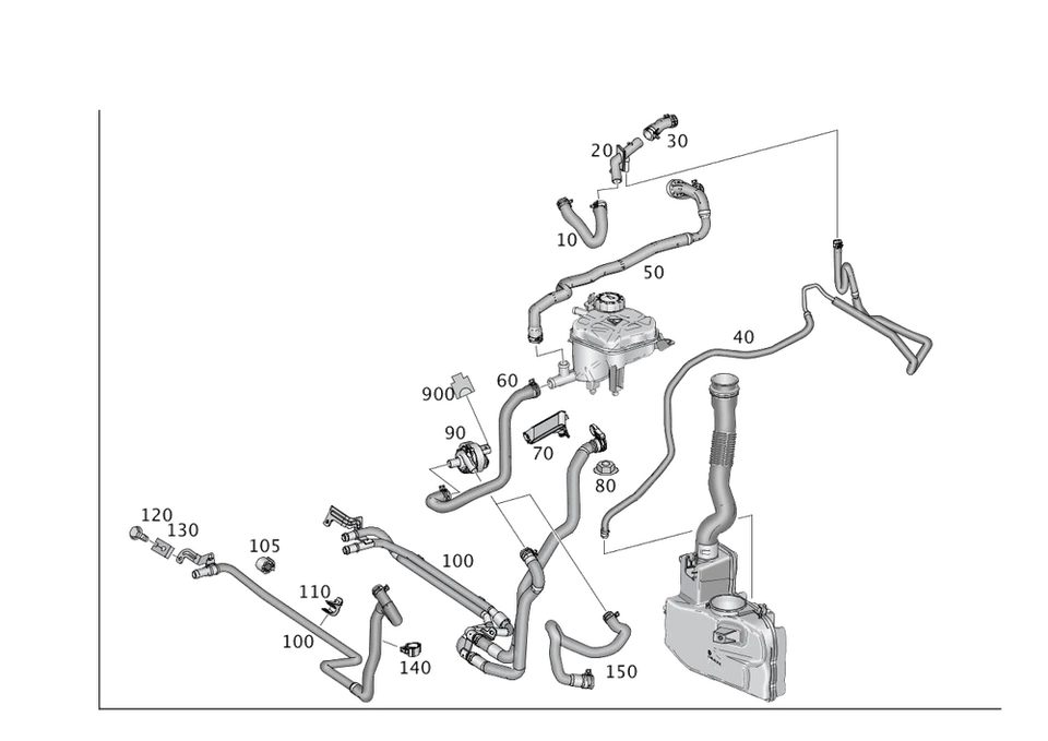 Genuine Mercedes-Benz Hose Line 166-830-04-96 - Image 1 of 1