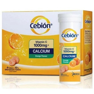 2 Tubes 10's Cebion Vitamin C 1000mg + Calcium Effervescent 10's [FAST SHIPPING] - Picture 1 of 4