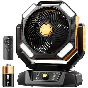 40000mAh Camping Fan Battery Powered Fan 8 Speed Desk Fan with Remote Control - Picture 1 of 10