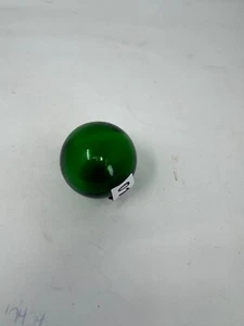 Vintage Green Glass Vase Stopper, Round Replacement Topper, Decorative Glass - Picture 1 of 3