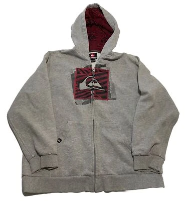 Sudadera con Capucha Quiksilver Vintage Cremallera Juvenil Talla Grande Y2K Foto 1 de 4