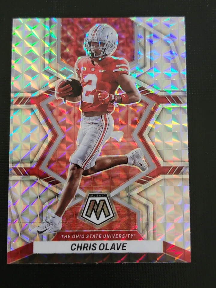 Chris Olave 2023 Panini Mosaic Draft Picks Silver Prizm Football Card #71 - Image 1 of 4