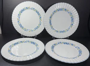 Set Of 4 J & G Meakin Classic White, Alpine Mist 10" Dinner Plates SOME CRAZING - Bild 1 von 7
