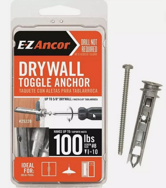 Parafuso de alavanca para drywall ITW Brands 25220 E-Z, pacote com 10 - Imagem 1 de 1
