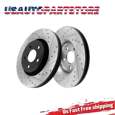 12.99 inch Rear Drilled Brake Rotors for Chevy GMC Silverado Savana Sierra 1500 - Imagem 1 de 4