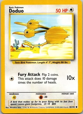 Doduo 048/102 Base Set Common HP - Image 1 of 2