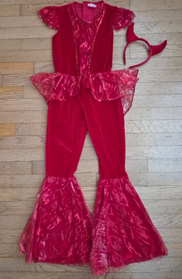 Дух Хэллоуин девочки дьявола Diva маленький дьявол комбинезон костюм детский размер L - Изображение 1 из 4