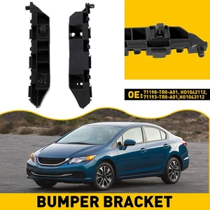 Soporte de parachoques negro ABS par lateral derecho + derecho para Honda Civic 2012-15 sedán - Imagen 1 de 13