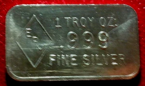 Eastern Precious Metals " EPM " Out Center Bar 1 Troy oz..999 Fine Silver - Picture 1 of 3