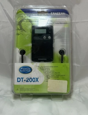 Radio de bolsillo sintonización digital Sangean DT-200X AM/FM-Stereo/AM negra Foto 1 de 4