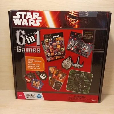 Star Wars 6-in-1 Board Games 2015 (Disney) Dominoes, Battle Matching, Bingo NEW - Image 1 of 4