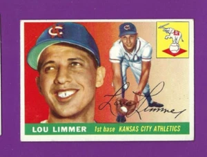 Tarjeta de béisbol Topps 54 1955 Lou Limmer Kansas City A's EX+ - Imagen 1 de 2