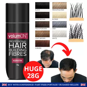 **HAIR FIBRES | Volumon Keratin Hair Thickener Powder & Beard Filler Men Women** - Picture 1 of 21