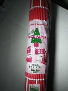 Red Brick Corrugated Paper 10 sq ft Corobuff Christmas Decor Fireplace 1 Roll