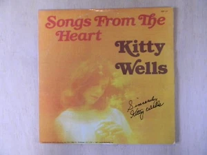 AUTOGRAPHED~KITTY WELLS~SONGS FROM THE HEART -33 1/3 LP-PHONOGRAPH~RECORD ALBUM - Imagen 1 de 4