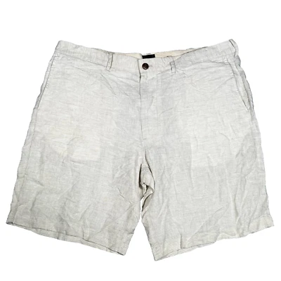 Pantalones Cortos Chinos J Crew Para Hombre 38 9" Entrepierna 100% Lino Verano Aire Libre Playa Crema Foto 1 de 4
