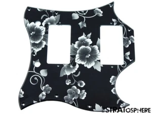 *NEW Black Rose Print PICKGUARD for USA Gibson SG Standard Guitar 11 Hole - Picture 1 of 1