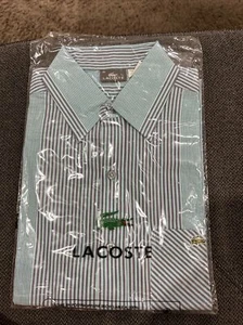 Lacoste Short Sleeve Button Down Men’s Dress Shirt With Pocket Size 40 NWT! - Picture 1 of 3