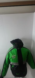 Choko 400 Parka Boys Coat Size 10 Snowmobile Ski Jacket Green Black Gray White - Picture 1 of 8