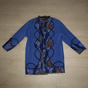 Koos of Course Reversible Coat Vegan Jacket Womens Large - Picture 1 of 13
