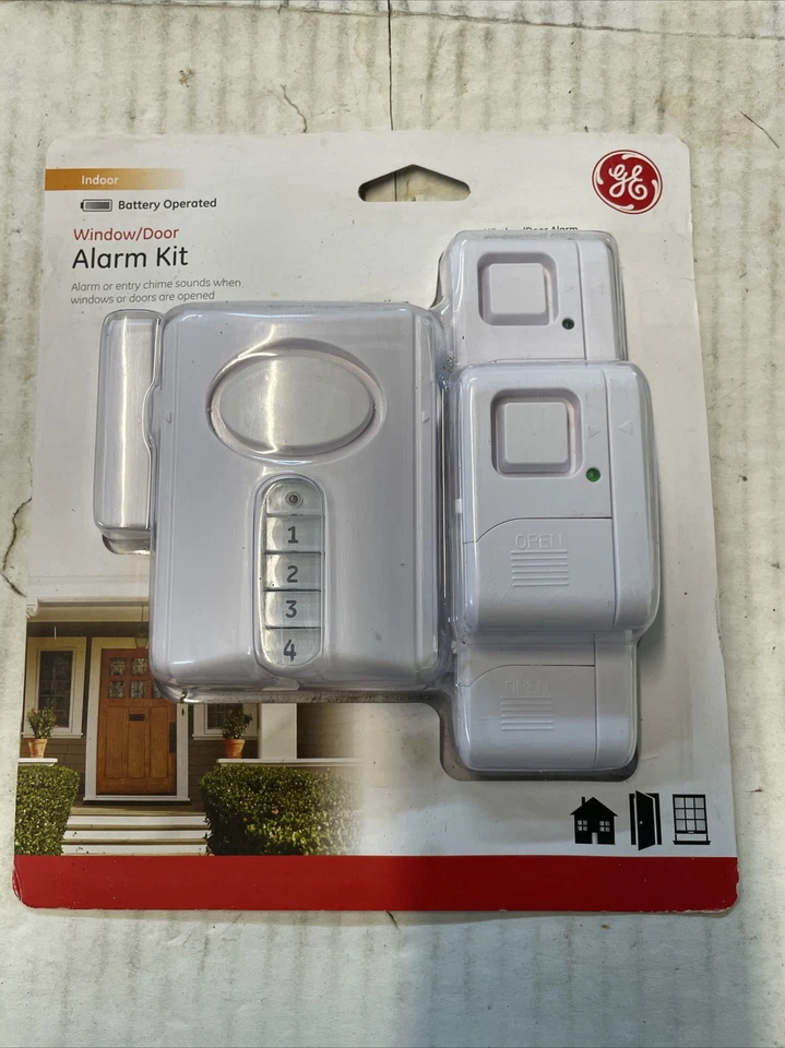 GE Personal Security Alarm Kit 36017 White Window Door Alarms. 005 - Image 1 of 2