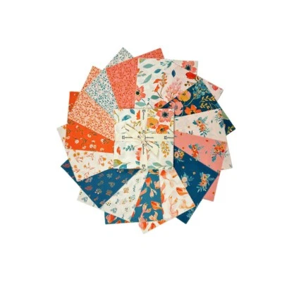 Stephanie 5" charm pack floral Goldfish squares by Clothworks Quilt Fabric - Image 1 of 3