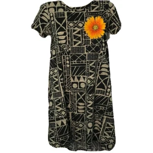 Lularoe Womens Carly Dress Black Beige Size XXS Tribal Comfortable - Bild 1 von 10