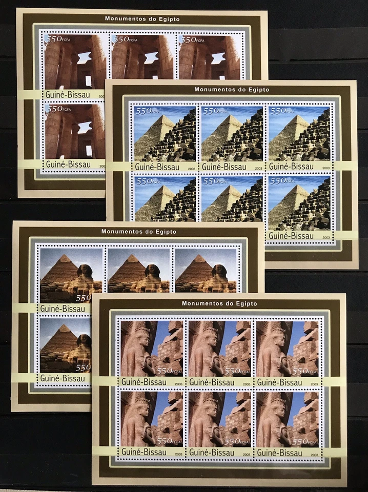 Egyptian Art / Pyramids  - Timbres  stamps Guinea Bissau - Perf. MNH** A205 - Image 1 of 1